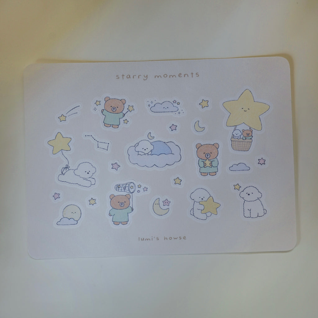 starry moments sticker sheet