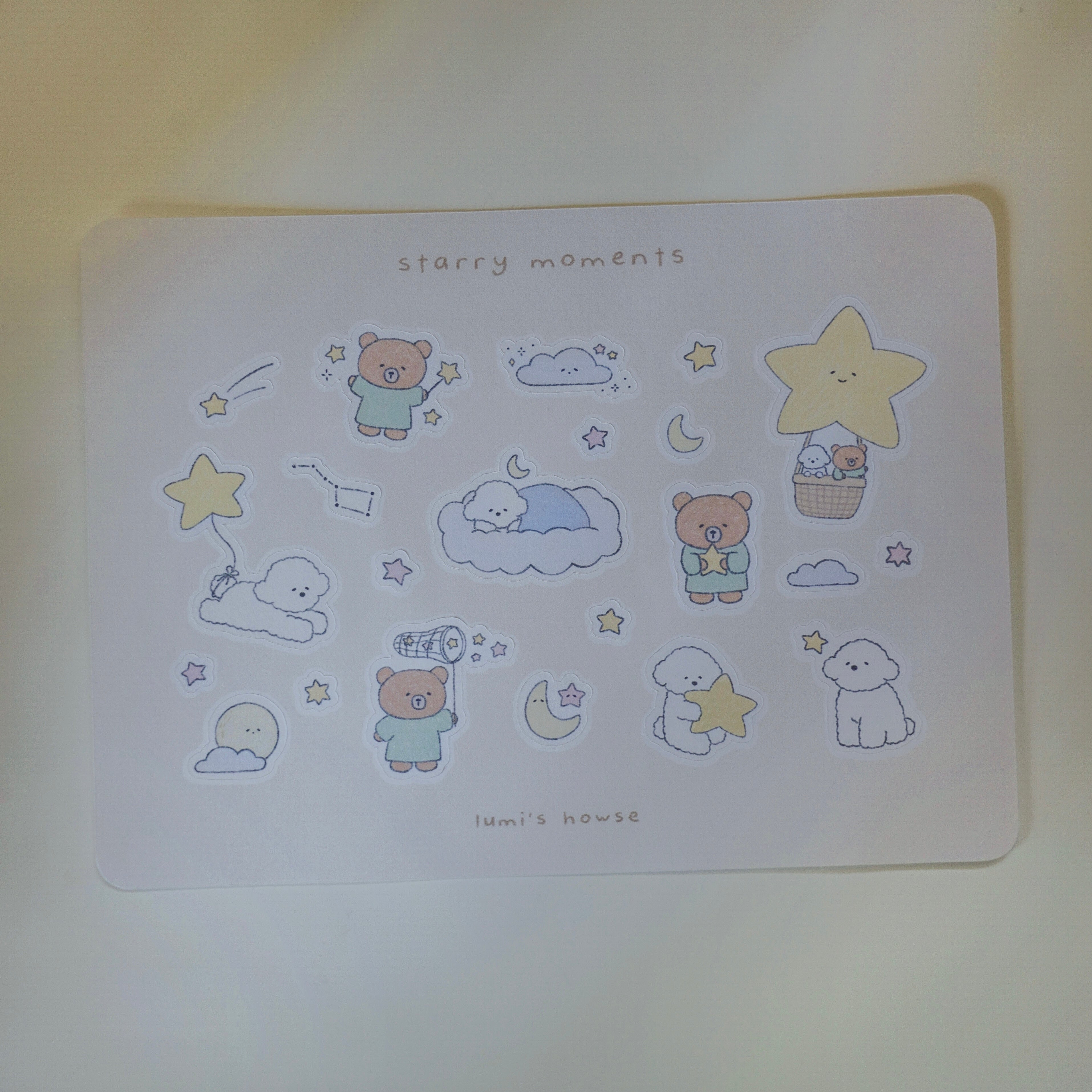 starry moments sticker sheet