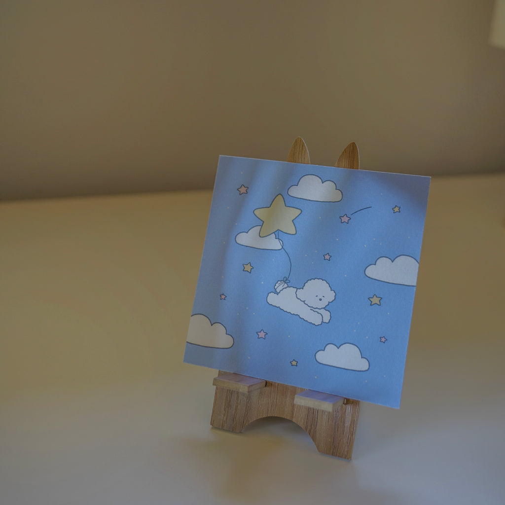 flying in the night sky print